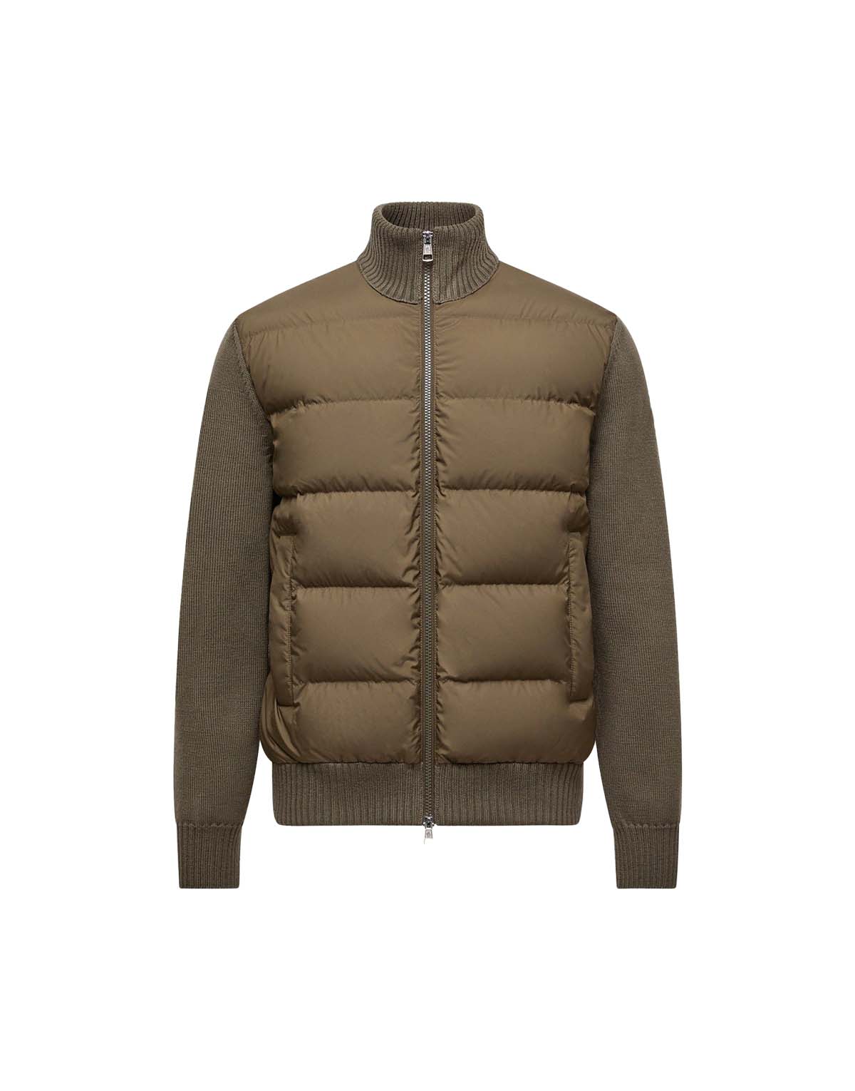 Men's Knit Patchwork Stand Collar Zipper Cotton Jacket-mc900-1